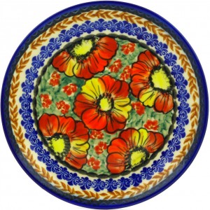 Polmedia Bold Poppies Polish Pottery Decorative Plate PMDA3566